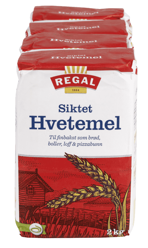 Regal Siktet Hvetemel 4stk x 2kg, 8kg