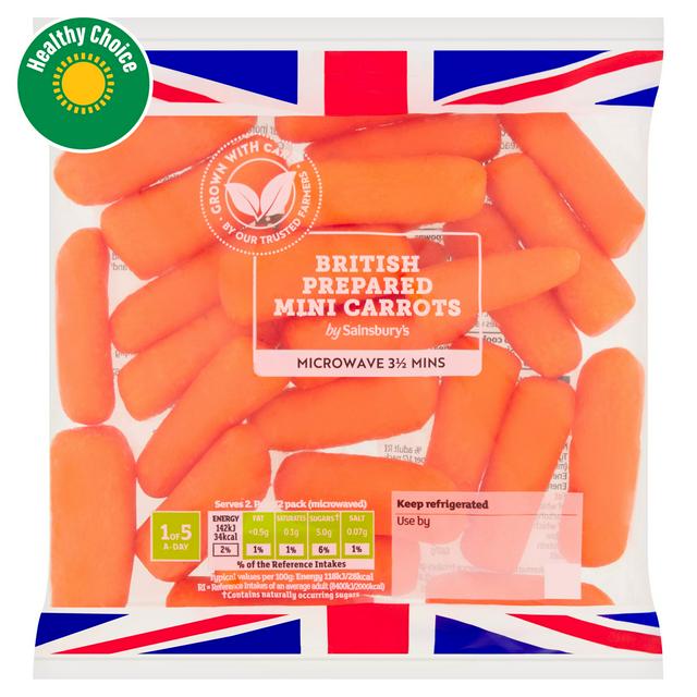 Sainsbury's Ready Prepared Mini Carrots 240g