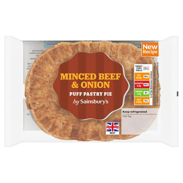 Sainsbury's Minced Beef & Onion Puff Pastry Pie 150g
