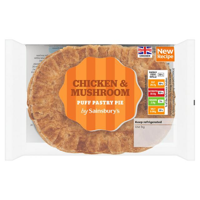 Sainsbury's Chicken & Mushroom Puff Pastry Pie 150g