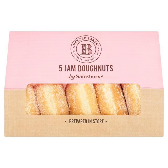 Sainsbury's Instore Bakery Jam Doughnuts x5