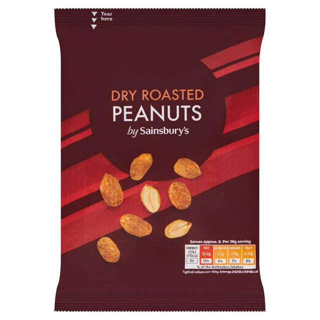 Sainsbury's Dry Roasted Jumbo Peanuts 200g