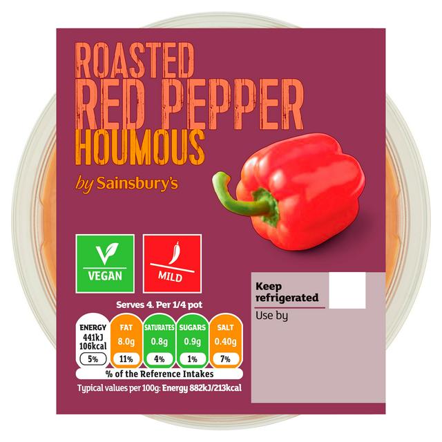 Sainsbury's Roasted Red Pepper Houmous 200g
