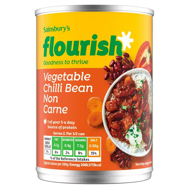 Sainsbury's Flourish Vegetable Chilli Bean Non Carne 392g