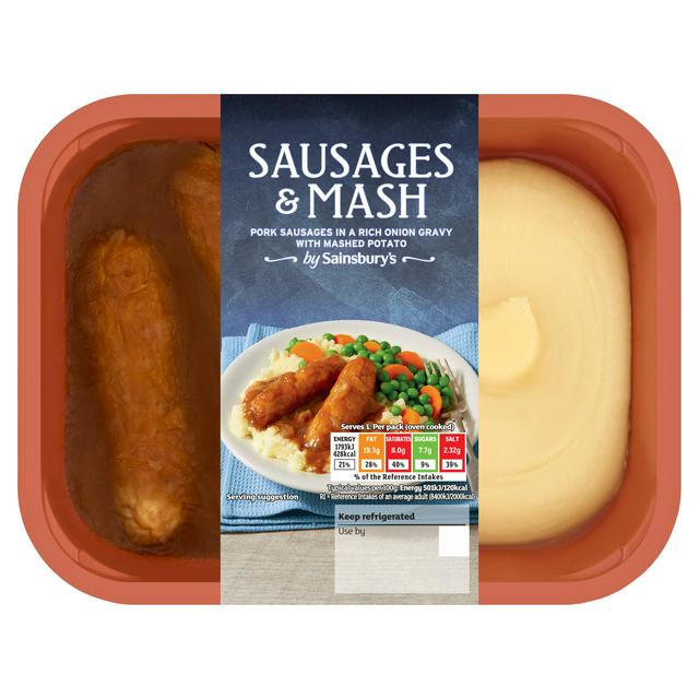 Sainsbury's Sausages & Mash 400g (Serves 1)