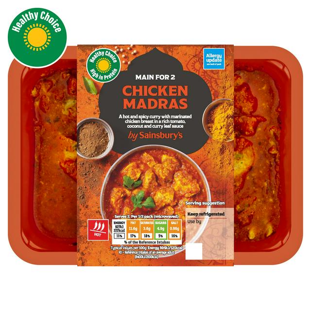 Sainsbury's Indian Chicken Madras Ready Meal Main For 2 400g