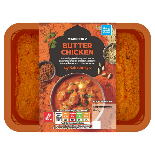 Sainsbury's Indian Butter Chicken Ready Meal Main For 2 400g