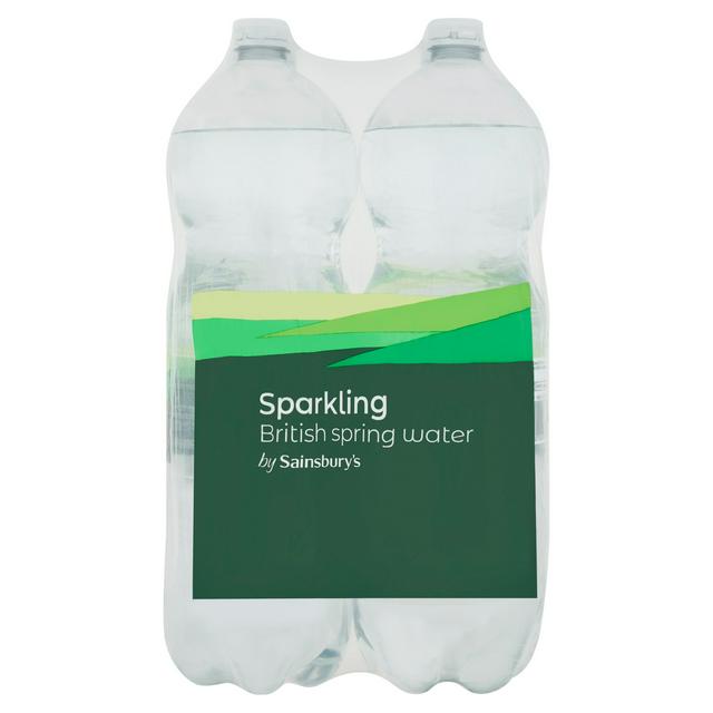 Sainsburys British Bottled Sparkling Spring water 4x2L