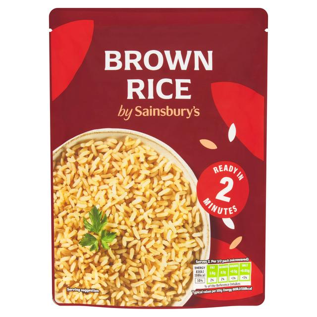 Sainsbury's Microwave Rice Brown 250g