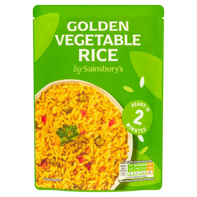 Sainsbury's Microwave Rice Golden Vegetable 250g