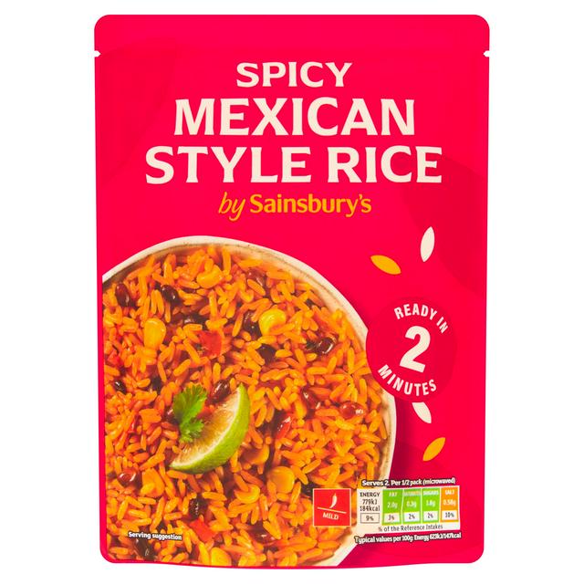 Sainsbury's Microwave Rice Spicy Mexican 250g