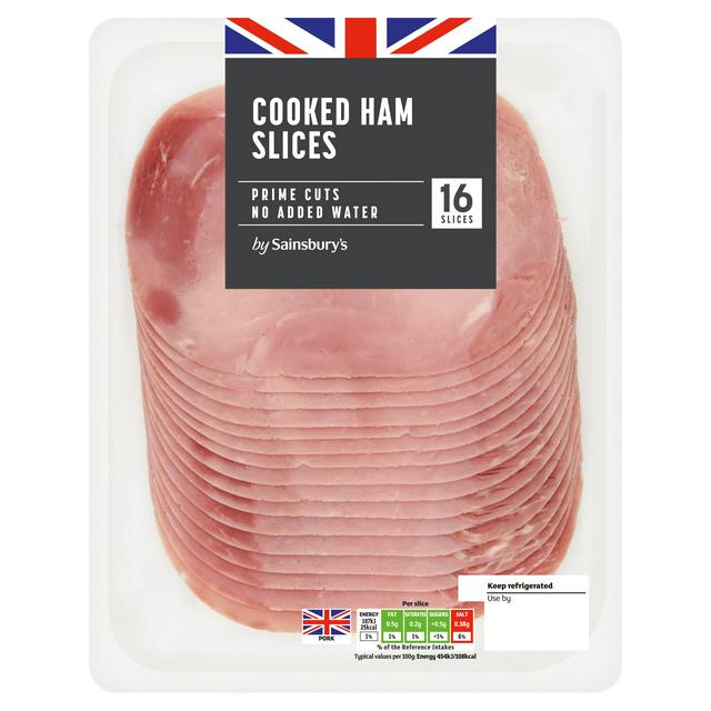 Sainsbury's 16 Cooked Ham Slices 375g