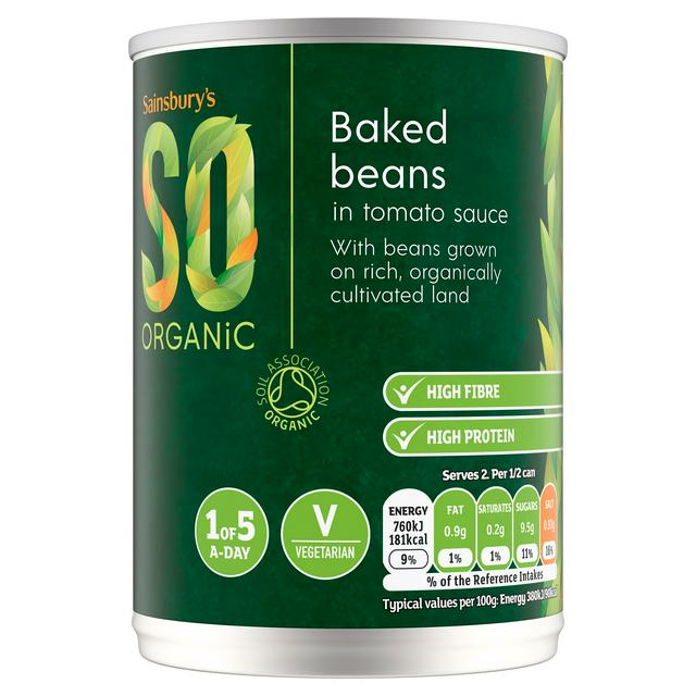 Sainsbury's Baked Beans, SO Organic 400g
