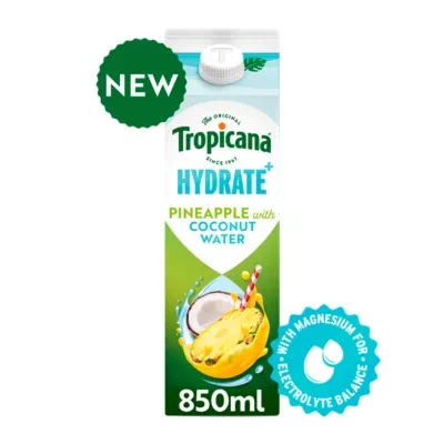 Tropicana Hydrate+ Refreshing Pineapple with Coconut Water Juice Drink 850ml