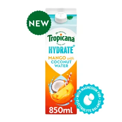 Tropicana Hydrate+ Refreshing Mango With Coconut Water Juice Drink 850ml