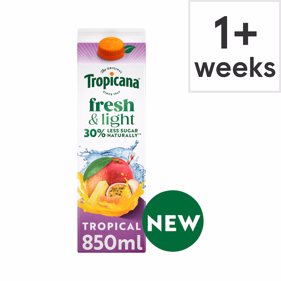Tropicana Fresh & Light Tropical Juice Drink 850ml