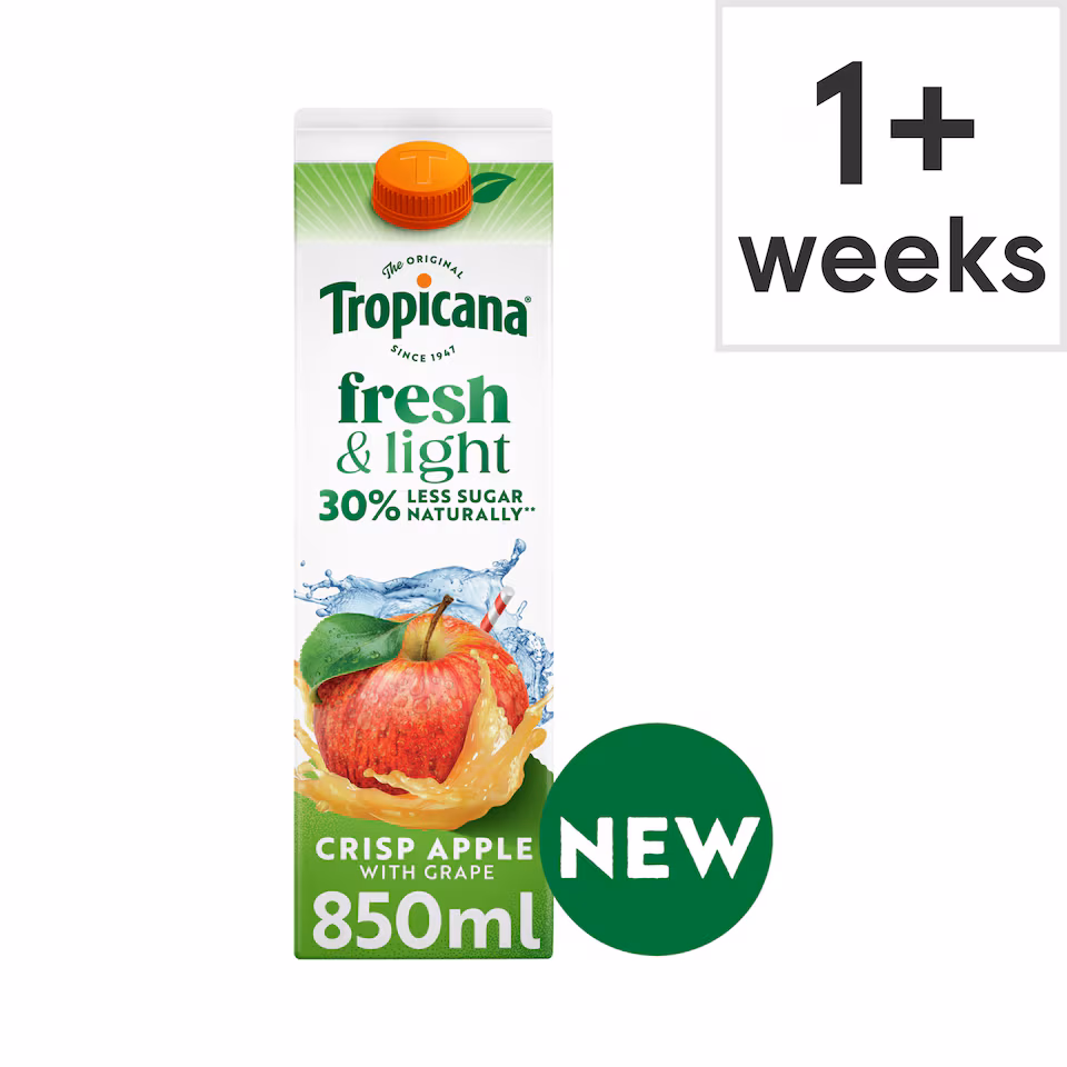 Tropicana Fresh & Light Crisp Apple juice Drink 850ml