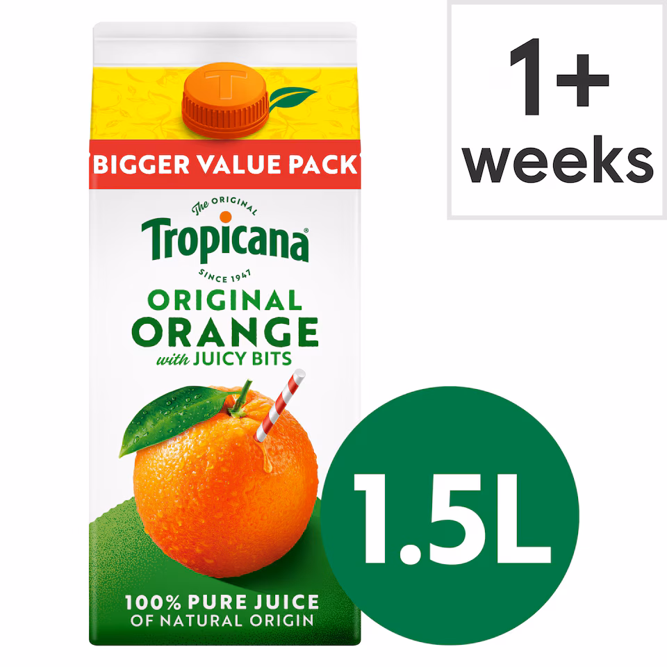 Tropicana Original Orange Fruit Juice With Bits 1.5L