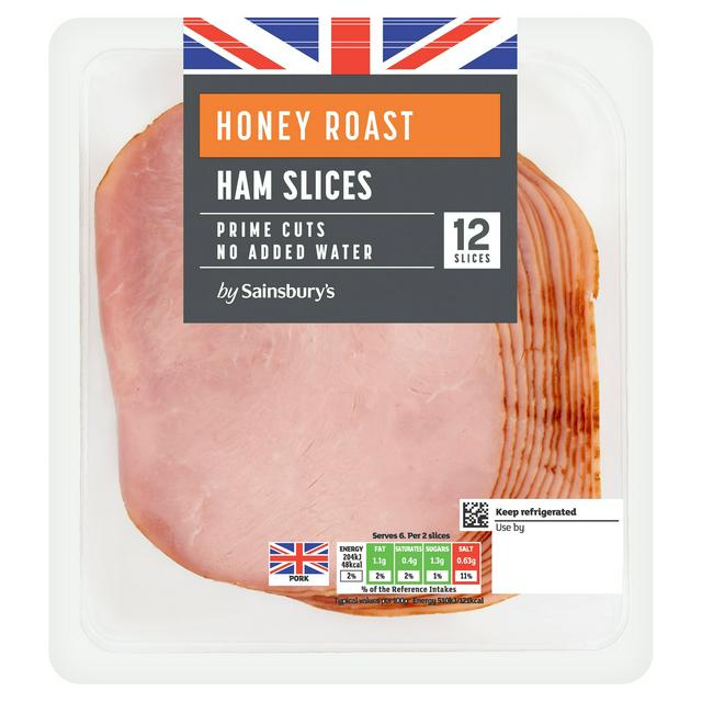 Sainsbury's 12 Honey Roast Ham Slices 240g
