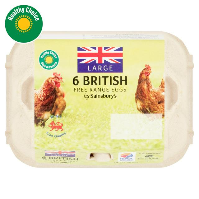 Sainsbury's British Free Range Eggs Large x6