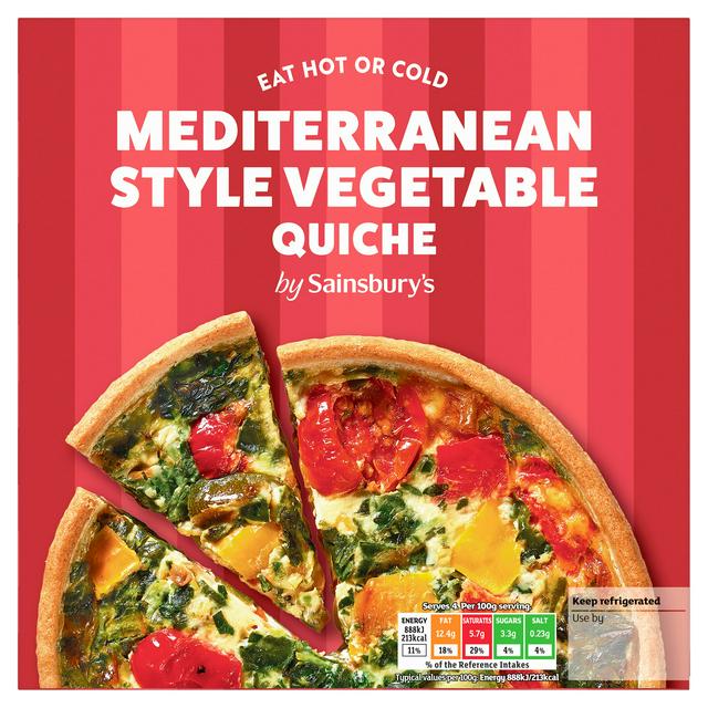 Sainsbury's Mediterranean Style Vegetable Quiche 400g