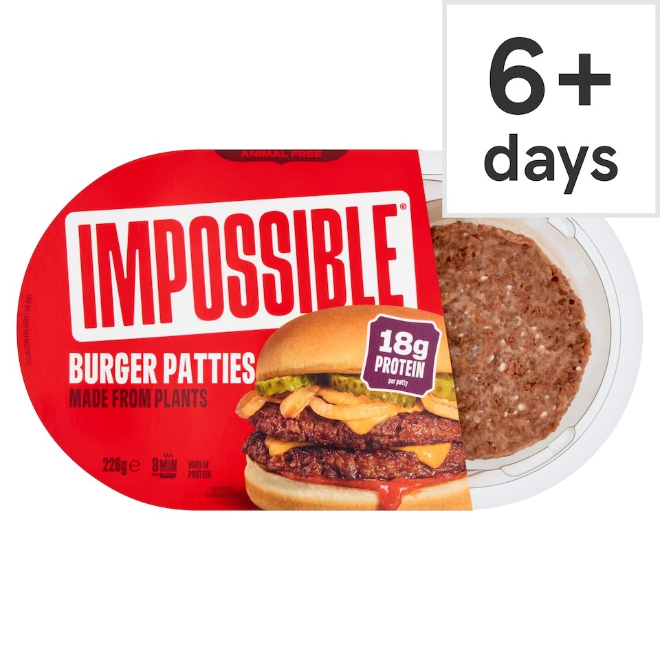 IMPOSSIBLE BURGER PATTIES MADE FROM PLANTS 226g