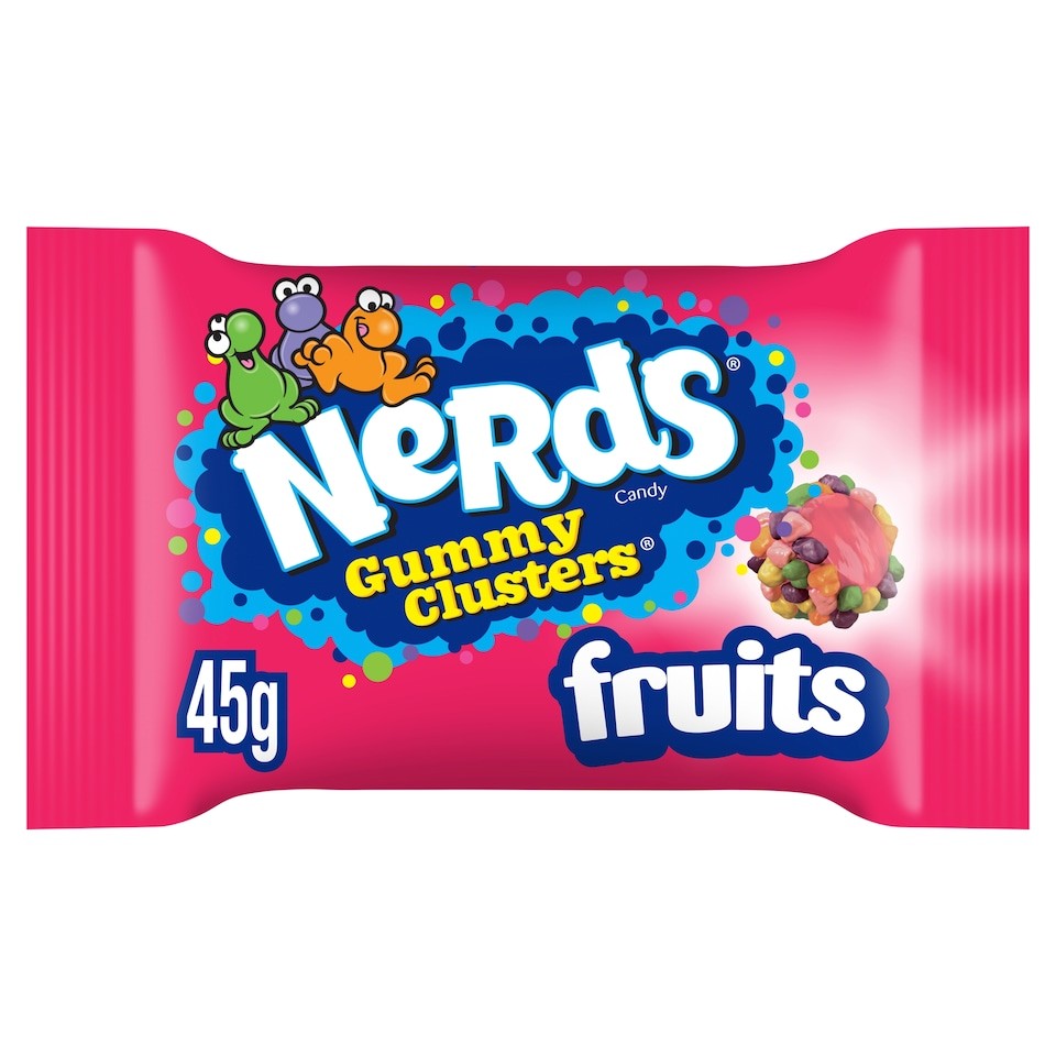 Nerds Candy Sweets Gummy Clusters Bag Fruits 45g