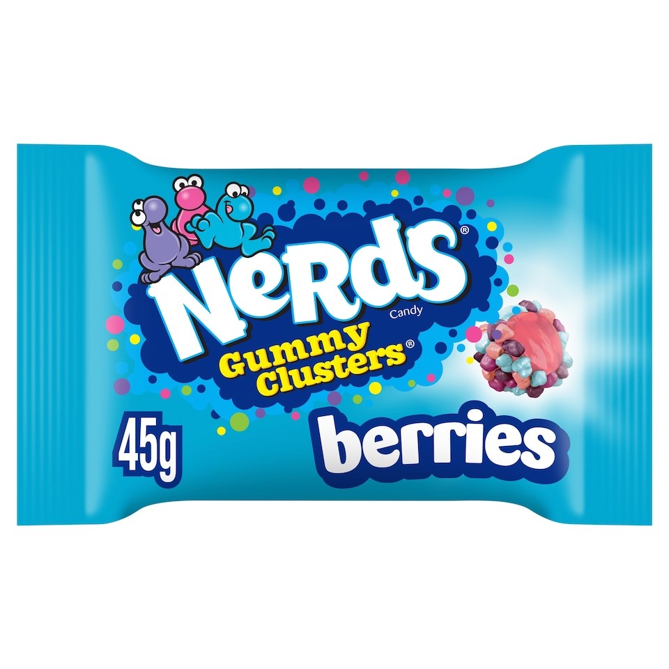 Nerds Candy Sweets Gummy Clusters Bag Berries 45g