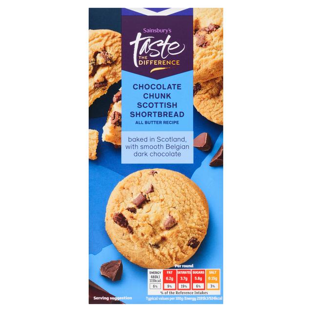 Sainsbury's Chocolate Chunk Scottish Shortbread, Taste the Difference 175g