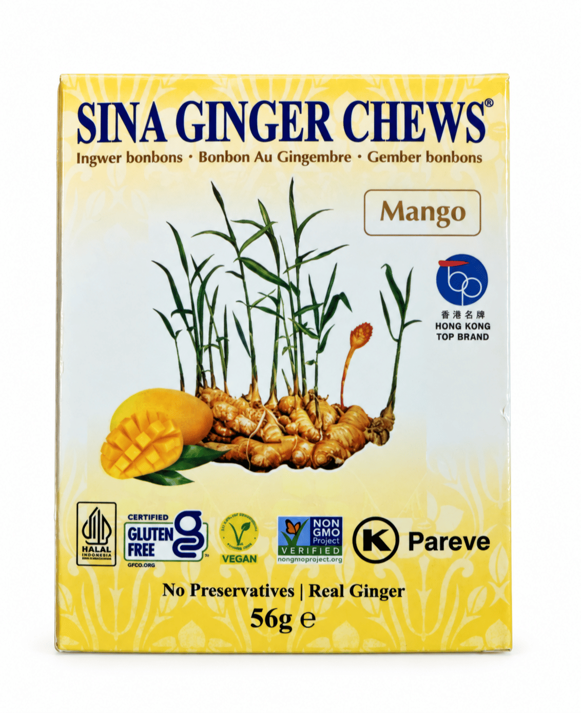 Sin-a Mango Ginger Chew 56g