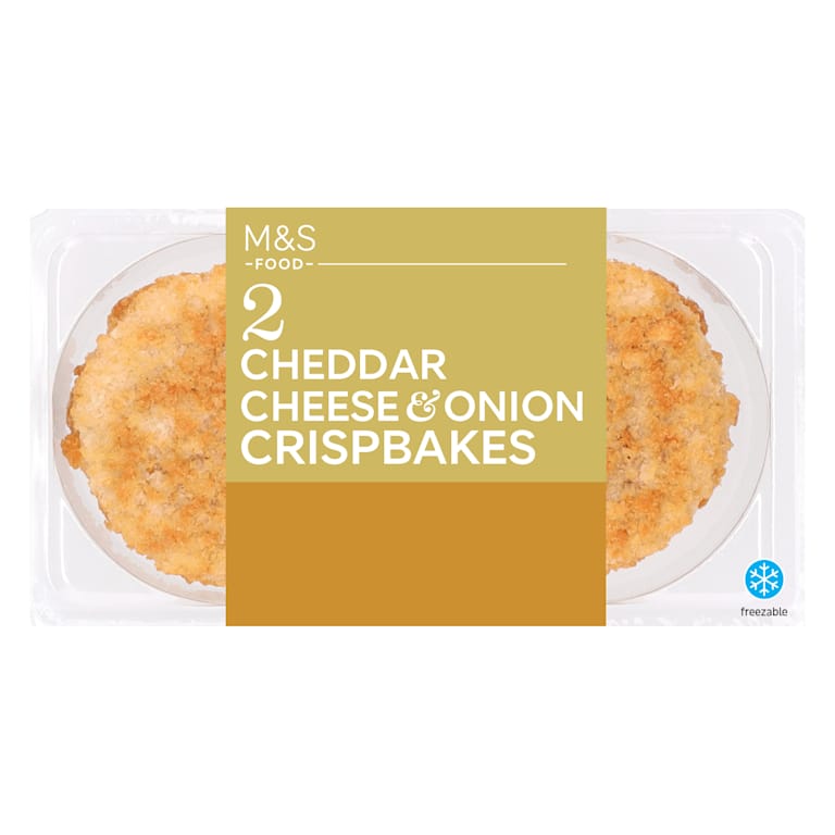 M&S 2 Cheddar Cheese & Onion Crispbakes