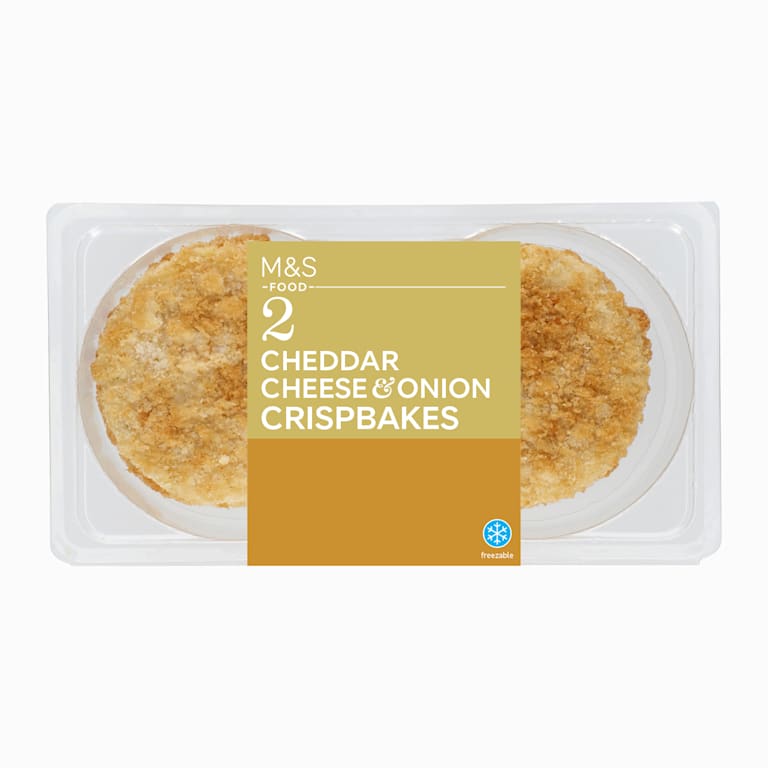 M&S 2 Cheddar Cheese & Onion Crispbakes