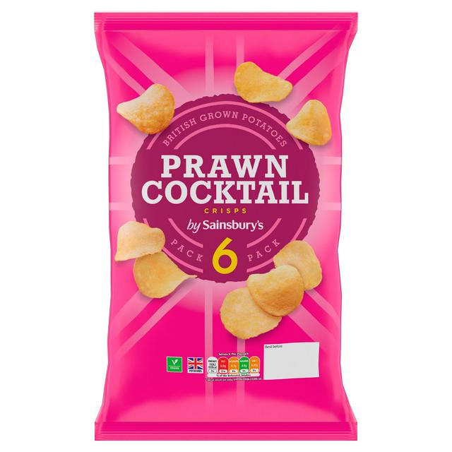 Sainsbury's Prawn Cocktail Multipack Crisps 6x25g
