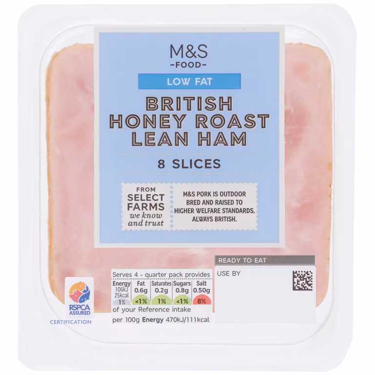 M&S British Honey Roast Lean Ham (8 Slices)