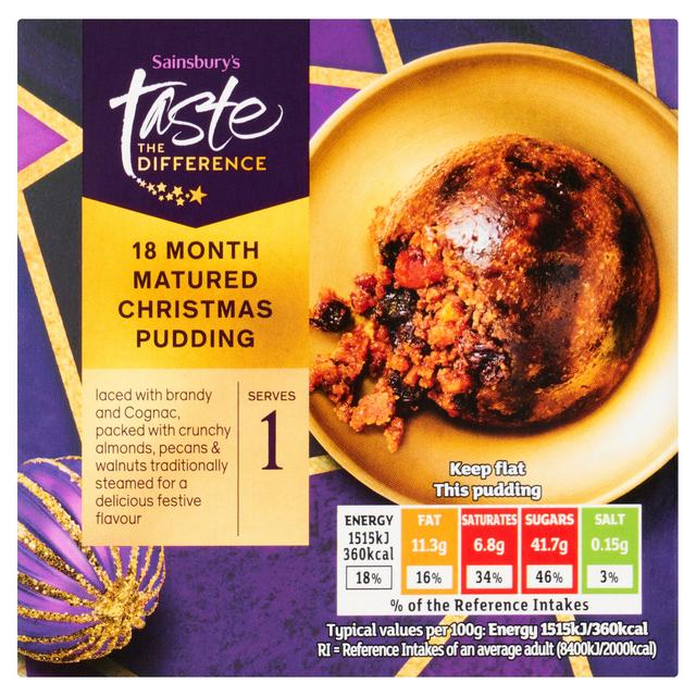 Sainsbury's 18 Month Matured Christmas Pudding, Taste the Difference 100g