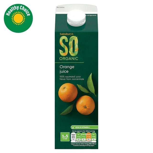 Sainsbury's Orange Juice, SO Organic 1L