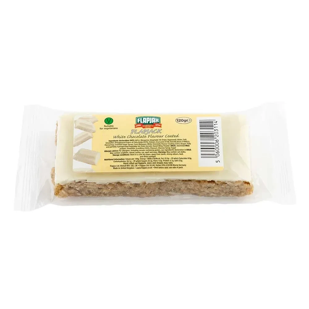Flapjax Flapjack White Chocolate Flavour Coated 120g