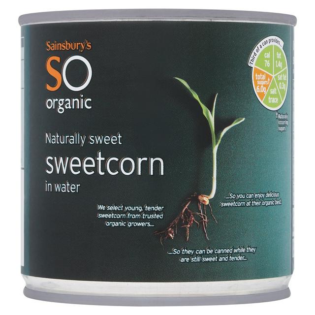 Sainsbury's Naturally Sweet Sweetcorn, SO Organic 150g (140g*)