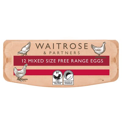 Waitrose FR Mixed Size Eggs British Blacktail