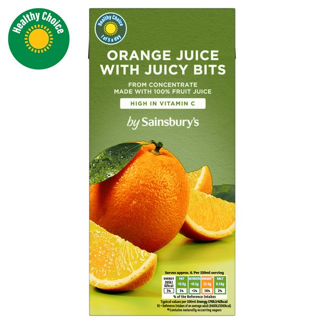 Sainsbury's Pure Orange Juice With Bits 1L