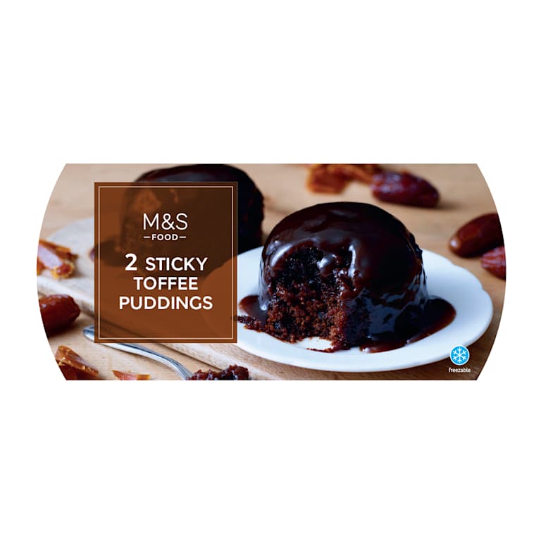 M&S 2 Sticky Toffee Puddings