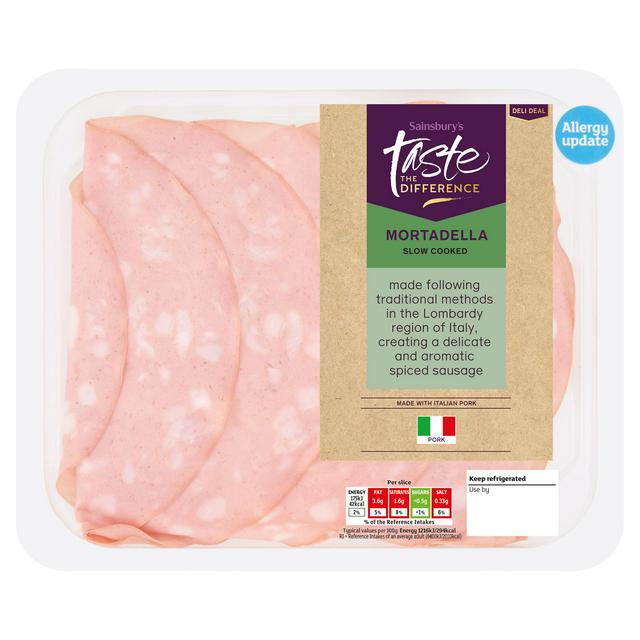 Sainsbury's Mortadella Slow Cooked, Taste the Difference 130g