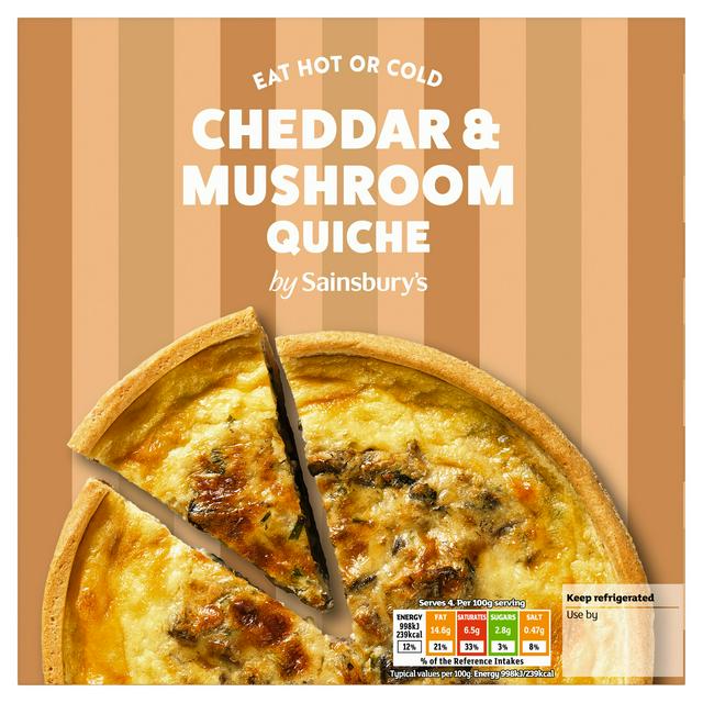 Sainsbury's Mushroom & Farmhouse Cheddar Quiche 400g