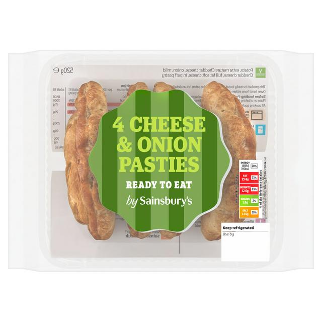 Sainsbury's Cheese & Onion Pasties x4 520g