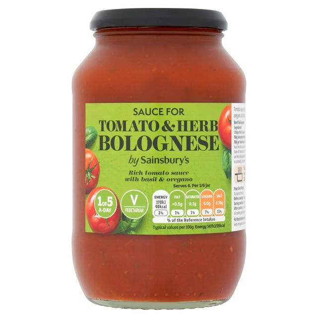Sainsbury's Tomato & Herb Pasta Sauce 700g