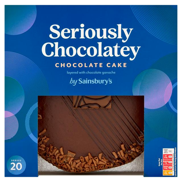 Sainsbury's Large Chocolate Birthday Celebration Cake 1.28kg (Serves 20)