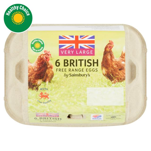 Sainsbury's British Free Range Eggs Extra Large x6