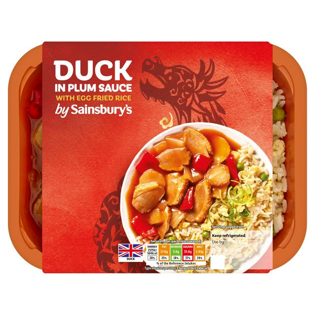 Sainsbury's Chinese Duck In Plum Sauce with Egg Fried Rice Ready Meal For 1 400g