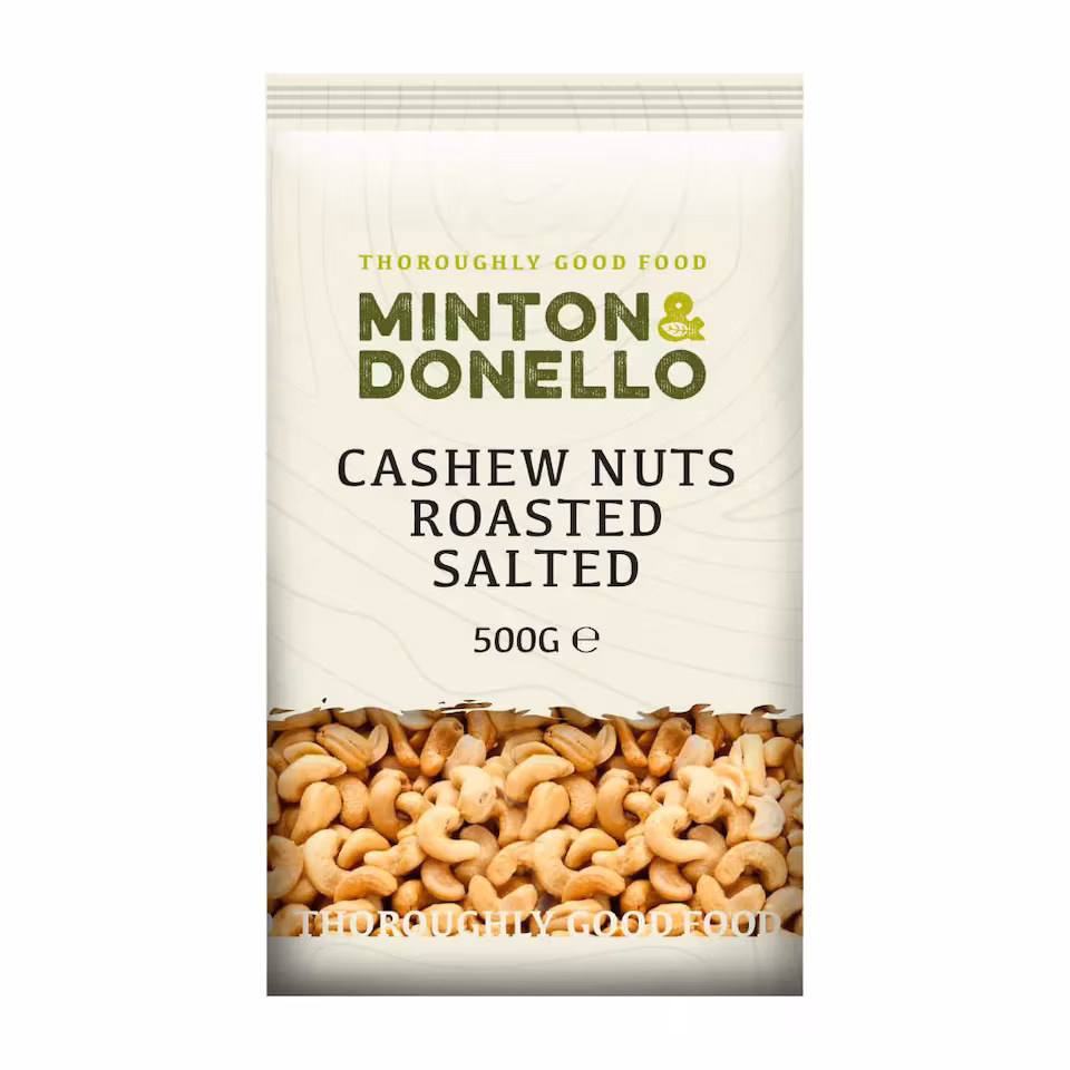 Minton & Donello Roasted & Salted Cashew Nuts  6 x 500g