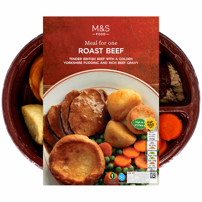 M&S Roast Beef With Yorkshire Pudding Dinner